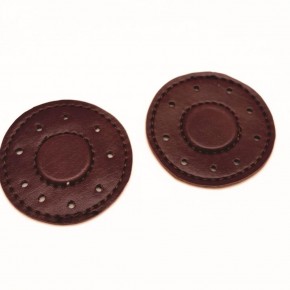 Çanta Aksesuar Taba Suni Derili Yuvarlak  Gizli  Mıknatıs