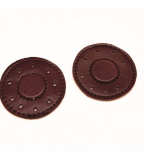 Çanta Aksesuar Taba Suni Derili Yuvarlak  Gizli  Mıknatıs