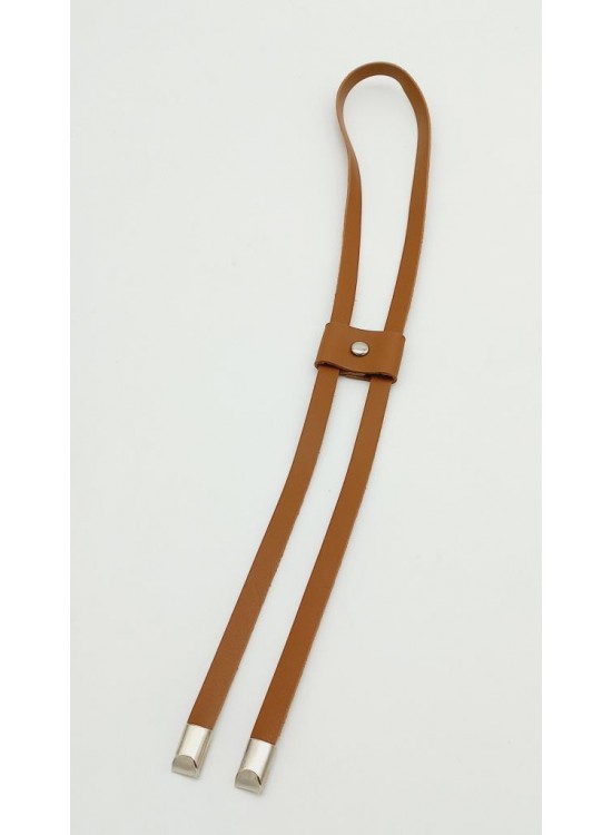 Çanta Aksesuar Taba Tek Kat Suni Deri Büzgü Gümüş Metalli