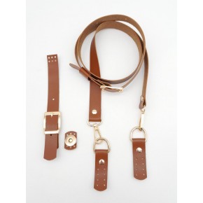 Çanta Aksesuar Taba Tek Kat Suni Deri Çanta Seti Light Gold Metalli