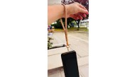 Çanta Aksesuar Taşlı Bej Renk Telefon Bilek Askısı, Telefon Zinciri, Telefon Askısı, Tüm Telefon Kılıfları İçin Uygundur