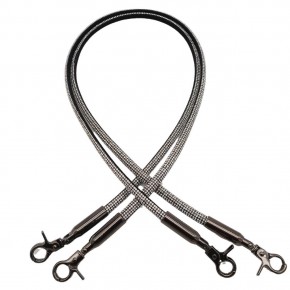 Çanta Aksesuar Taşlı Kancalı Kovanlı Çift Çanta Sapı Füme Renk