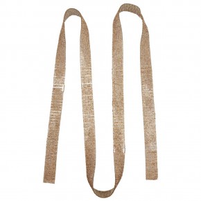 Çanta Aksesuar Taşlı Şerit Süs Gold Renk 1 metre
