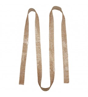 Çanta Aksesuar Taşlı Şerit Süs Gold Renk 1 metre