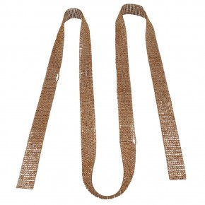 Çanta Aksesuar Taşlı Şerit Süs Gold Renk 1 metre
