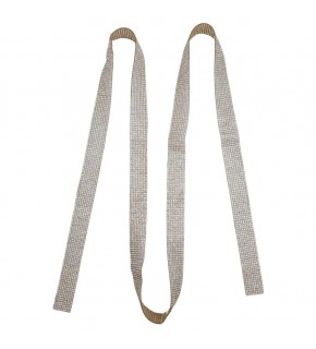 Çanta Aksesuar Taşlı Şerit Süs Gümüş Renk 1 metre