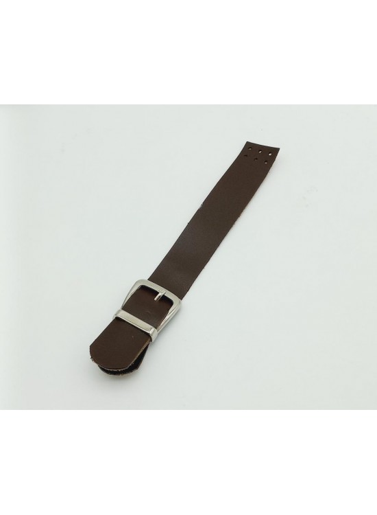 Çanta Aksesuar Tek Kat 18 Cm Suni Deri Kahverengi Kapak Gümüş Metal