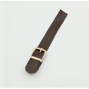 Çanta Aksesuar Tek Kat 18 Cm Suni Deri Kahverengi Kapak Light Gold Metal