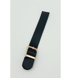 Çanta Aksesuar Tek Kat 18 Cm Suni Deri Siyah Kapak Light Gold Metal