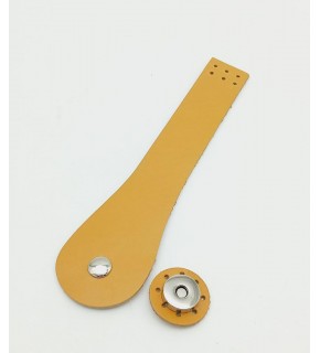 Çanta Aksesuar Tek Kat Gerçek Deri Armut Model Kapak Hardal Gümüş Metalli