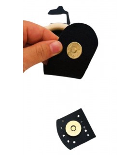 Çanta Aksesuar Tek Kat Suni Deri Ahşap Tokalı Siyah Kapak