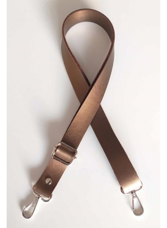 Çanta Aksesuar Tek Kat Suni Deri Ayarlı Çanta Sapı 120X2.4 Cm Bakır Renk