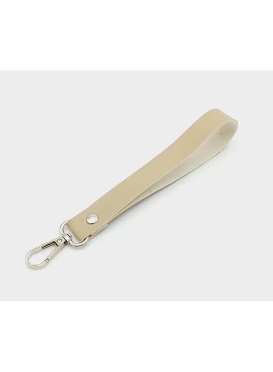 Çanta Aksesuar Tek Kat Suni Deri Bej Renk Elcik Gümüş Metal