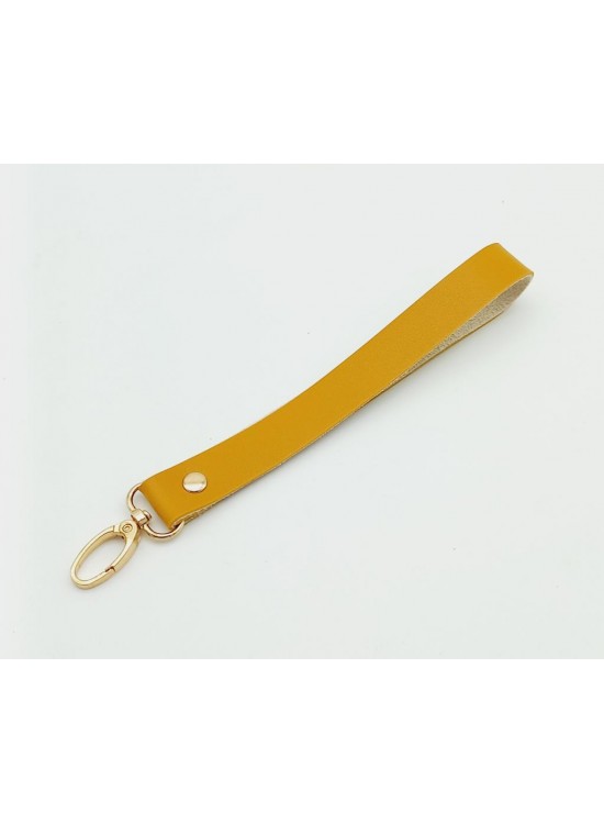 Çanta Aksesuar Tek Kat Suni Deri Hardal Renk Elcik Light Gold Metal