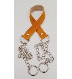 Çanta Aksesuar Tek Kat Suni Deri Hardal Renk İnce Zincirli Sap Gümüş Metal