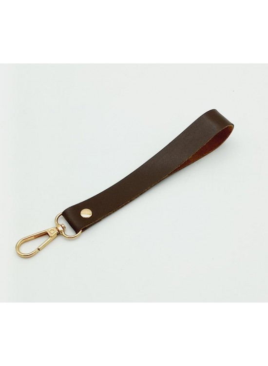 Çanta Aksesuar Tek Kat Suni Deri Kahverengi Elcik Light Gold Metal