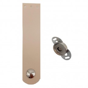 Çanta Aksesuar Tek Kat Suni Deri Krem Gümüş Metalli Kapak