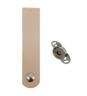 Çanta Aksesuar Tek Kat Suni Deri Krem Gümüş Metalli Kapak