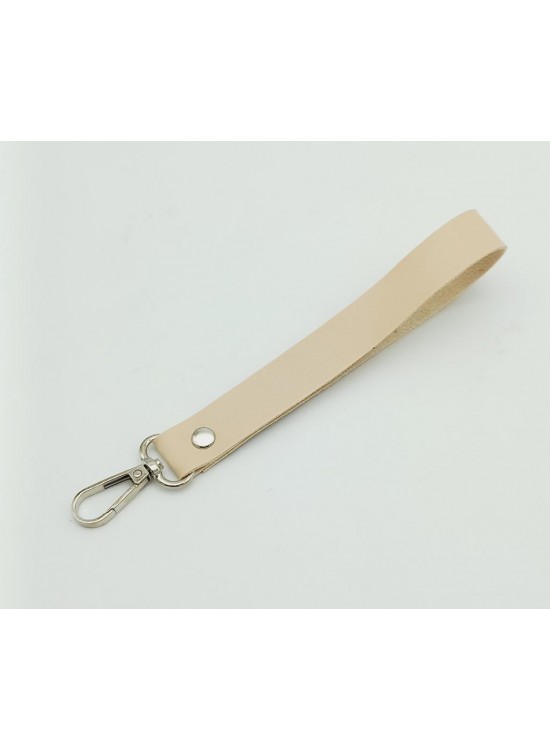 Çanta Aksesuar Tek Kat Suni Deri Krem Renk Elcik Gümüş Metal