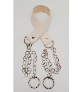 Çanta Aksesuar Tek Kat Suni Deri Krem Renk İnce Zincirli Sap Gümüş Metal