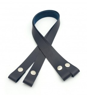 Çanta Aksesuar Tek Kat Suni Deri Lacivert Çıtçıtlı Çanta Sapı Gümüş Metalli