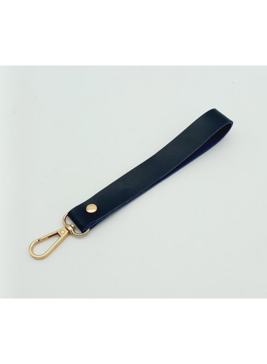 Çanta Aksesuar Tek Kat Suni Deri Lacivert Renk Elcik Light Gold Metal