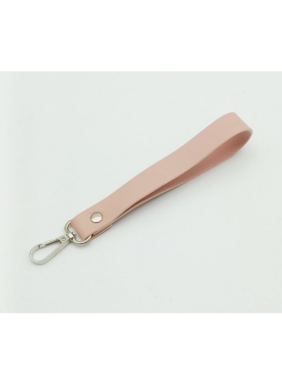 Çanta Aksesuar Tek Kat Suni Deri Pudra Renk Elcik Gümüş Metal