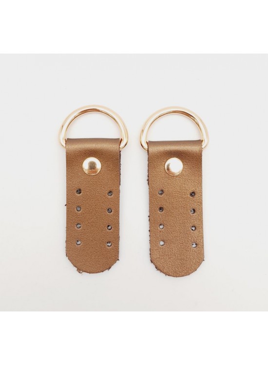 Çanta Aksesuar Tek Kat Suni Deri Sapucu Böce Bakır Renk Light Gold Metalli