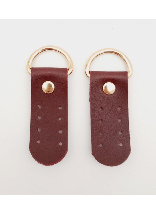 Çanta Aksesuar Tek Kat Suni Deri Sapucu Böce Bordo Renk Light Gold Metalli