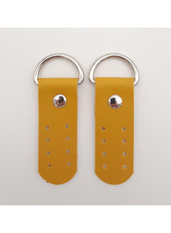 Çanta Aksesuar Tek Kat Suni Deri Sapucu Böce Hardal Renk Gümüş Metalli