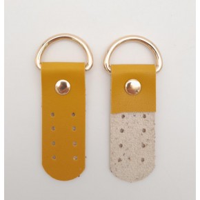 Çanta Aksesuar Tek Kat Suni Deri Sapucu Böce Hardal Renk Light Gold Metalli