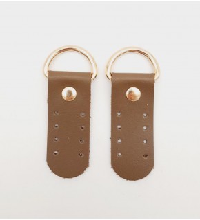 Çanta Aksesuar Tek Kat Suni Deri Sapucu Böce Vizon Renk Light Gold Metalli