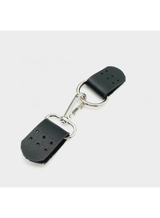 Çanta Aksesuar Tek Kat Suni Deri Siyah Kancalı Böce Kilit Gümüş Metalli