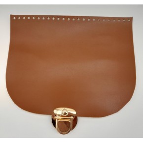 Çanta Aksesuar Tek Kat Suni Deri Taba 24x19 Cm Sarkaç Kilitli Kapak No:1 Light Gold Metalli