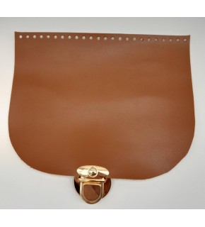 Çanta Aksesuar Tek Kat Suni Deri Taba 24x19 Cm Sarkaç Kilitli Kapak No:1 Light Gold Metalli