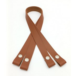 Çanta Aksesuar Tek Kat Suni Deri Taba Çıtçıtlı Çanta Sapı Gümüş Metalli