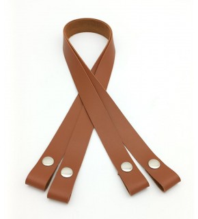 Çanta Aksesuar Tek Kat Suni Deri Taba Çıtçıtlı Çanta Sapı Gümüş Metalli