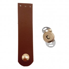 Çanta Aksesuar Tek Kat Suni Deri Taba Light Gold Metalli Kapak