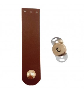 Çanta Aksesuar Tek Kat Suni Deri Taba Light Gold Metalli Kapak