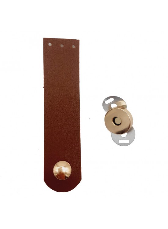 Çanta Aksesuar Tek Kat Suni Deri Taba Light Gold Metalli Kapak