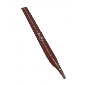 Çanta Aksesuar Tek Stoplu 45 Cm Fermuar Gümüş Metal Bordo Renk