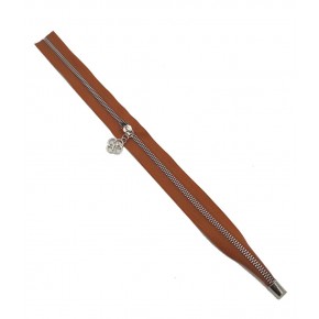 Çanta Aksesuar Tek Stoplu 45 Cm Fermuar Gümüş Metal Taba Renk