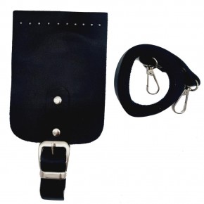 Çanta Aksesuar Tokalı Kapak Aparatlı Suni Deri Çanta Seti Lacivert