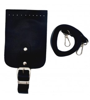 Çanta Aksesuar Tokalı Kapak Aparatlı Suni Deri Çanta Seti Lacivert