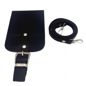 Çanta Aksesuar Tokalı Kapak Aparatlı Suni Deri Çanta Seti Siyah