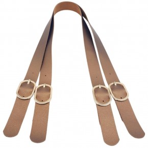 Çanta Aksesuar Tokalı Model Suni Deri Bakır Renk Çift Çanta Sapı Light Gold Metal