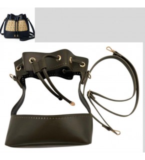 Çanta Aksesuar Torba Model Çanta Yapım Aparatı Haki Renk Light Gold Metalli