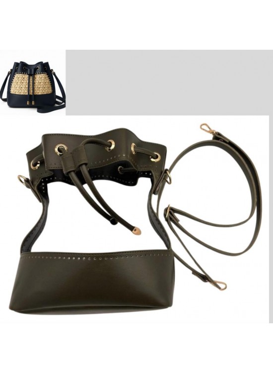 Çanta Aksesuar Torba Model Çanta Yapım Aparatı Haki Renk Light Gold Metalli