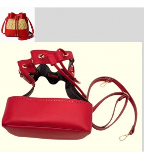 Çanta Aksesuar Torba Model Çanta Yapım Aparatı Kırmızı Renk Light Gold Metalli