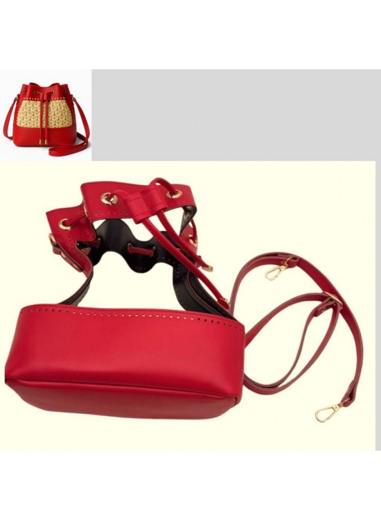 Çanta Aksesuar Torba Model Çanta Yapım Aparatı Kırmızı Renk Light Gold Metalli
